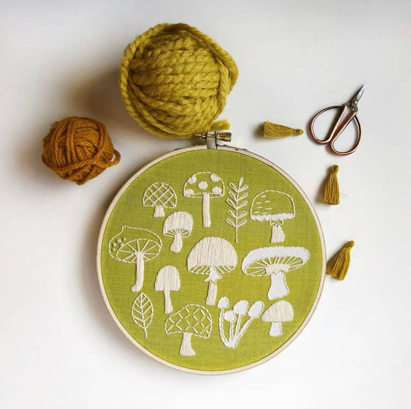 Mushroom Woodland Blackwork Embroidery Kit by Stitched Stories, 8