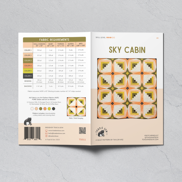 Sky Cabin - Paper Pattern -- Toad & Sew