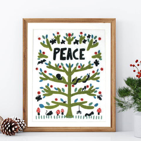 Peace embroidery kit