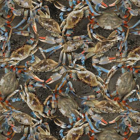 Chesapeake Blue Oh Crab! -- Al al Carte by Whistler Studios --- Windham Fabrics