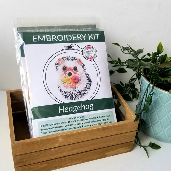 Hedgehog Embroidery Kit