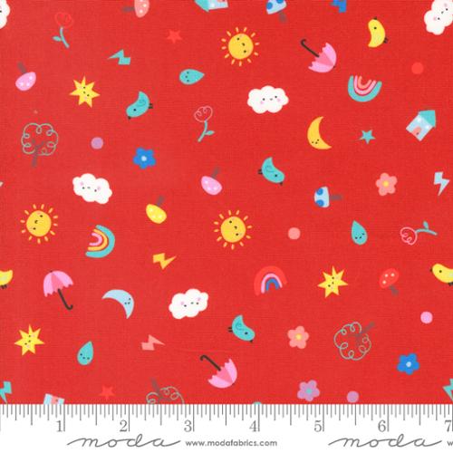 Polka Dot Motifs in Rose -- Whatever The Weather by Paper + Cloth -- Moda Fabrics