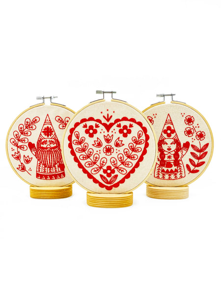 NEW! Nordic Heart Complete Embroidery Kit