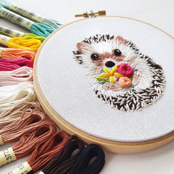 Hedgehog Embroidery Kit