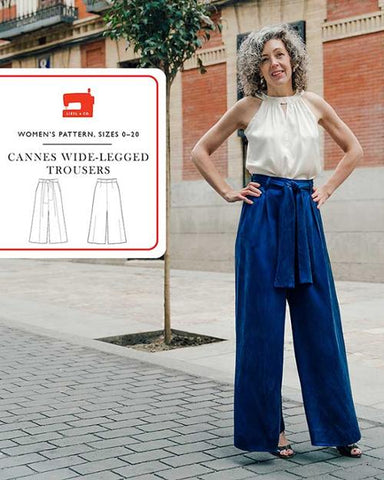 Cannes Wide-Legged Trousers sewing pattern -- Liesl & Co