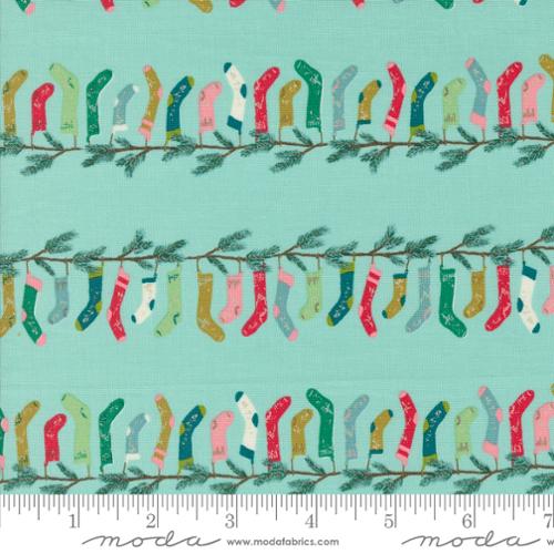 Stocking Stripe in Icicle -- Cozy Wonderland --- Fancy That Design House for Moda Fabrics