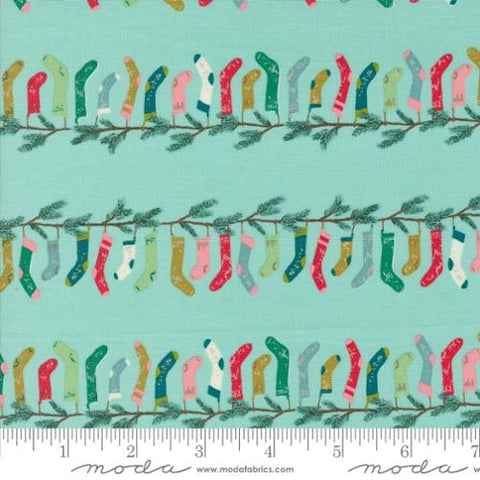 Stocking Stripe in Icicle -- Cozy Wonderland --- Fancy That Design House for Moda Fabrics