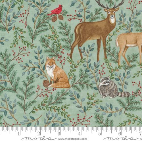 Winter Landscape in Eucalyptus -- Woodland Winter by Deb Strain-- Moda Fabrics