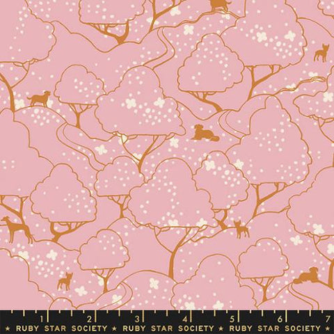 Dogs Landscape in Lavender ---  Dog Park by Sarah Watts -- Ruby Star Society -- Moda Fabric