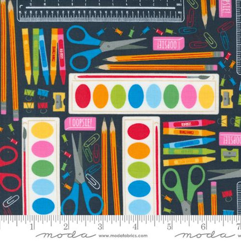 School Essentials Novelty in Blackboard ---  Back to School -- Stacy Iest Hsu -- Moda Fabrics