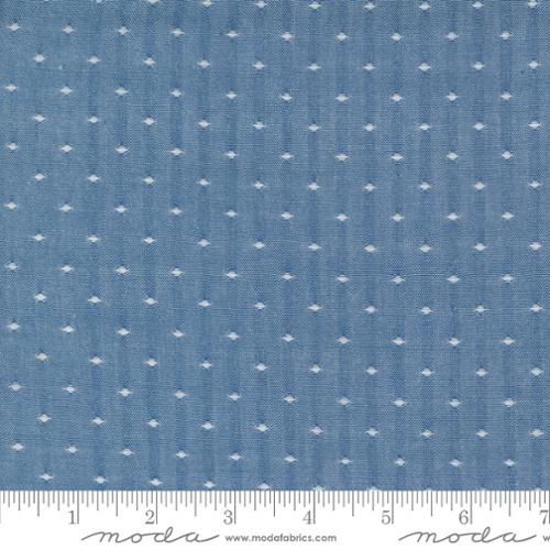 Wovens Dots in Light Blue --  Denim Daisies by Fig Tree Co. -- Moda Fabrics