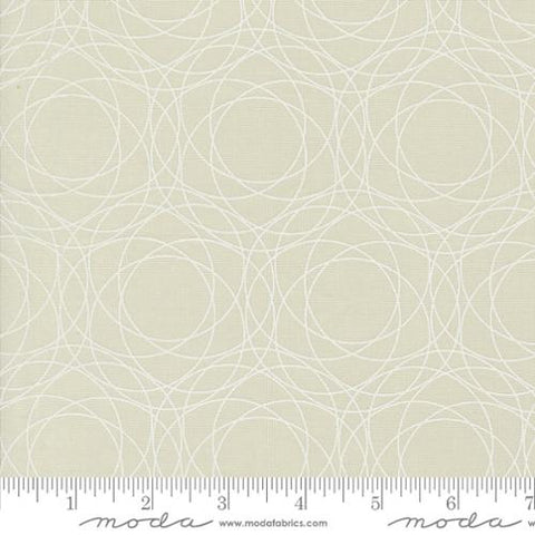 Geometric Circles in Shimmer Natural --  Spotted -- Zen Chic -- Moda Fabric