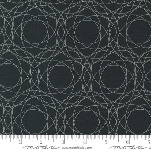 Geometric Circles in Ebony --  Spotted -- Zen Chic -- Moda Fabric