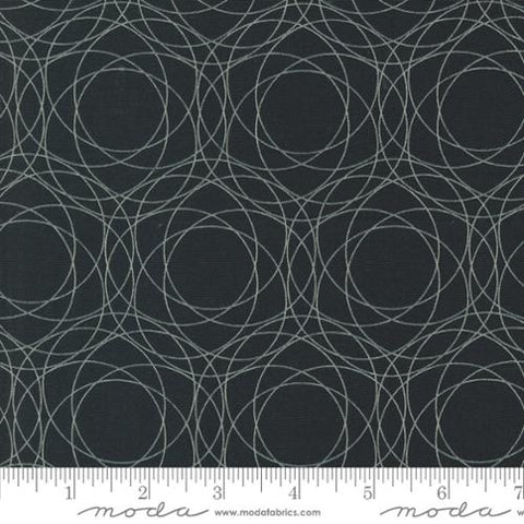 Geometric Circles in Ebony --  Spotted -- Zen Chic -- Moda Fabric