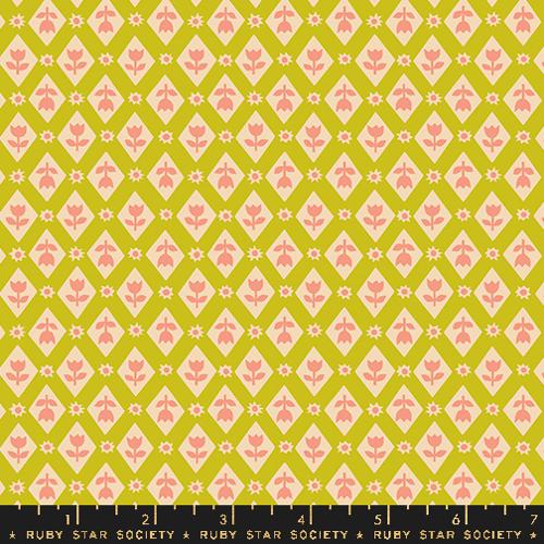 Lattice 30s in Pistachio -- Favorite Flowers by Ruby Star Society -- Moda Fabric