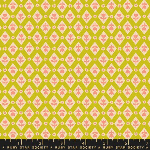 Lattice 30s in Pistachio -- Favorite Flowers by Ruby Star Society -- Moda Fabric