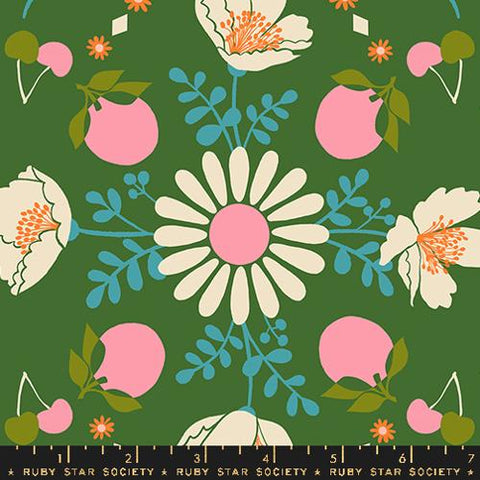 Poppy Garden 30s in Sarah Green -- Juicy by Melody Miller -- Ruby Star Society -- Moda Fabrics