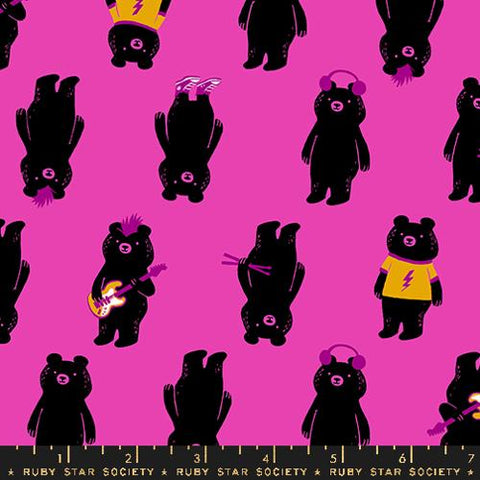 The Band in Light Berry -- Teddy And The Bears --  Sarah Watts for Ruby Star Society -- Moda Fabrics