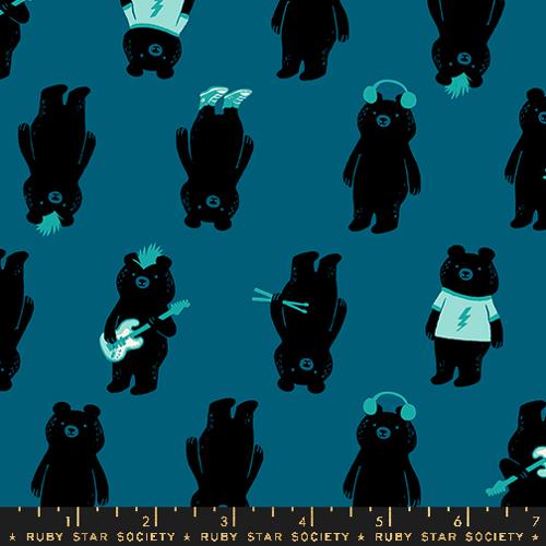 The Band in Thunder -- Teddy And The Bears --  Sarah Watts for Ruby Star Society -- Moda Fabrics