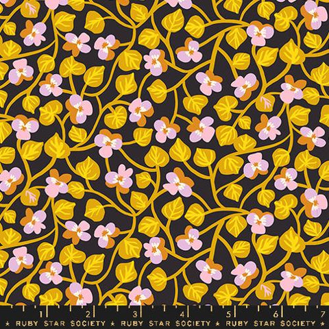 Pansy in Soft Black -- Bird Is The Word by Kim Kight -- Ruby Star Society -- Moda Fabrics