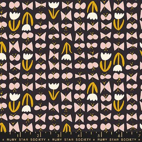 Butterflies in Soft Black -- Bird Is The Word by Kim Kight -- Ruby Star Society -- Moda Fabrics