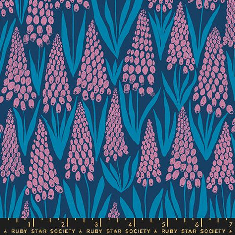 Muscari Florals in Bluebell --- Endpaper by Jen Hewett for Ruby Star Society -- Moda Fabric