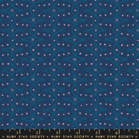 Endpaper Blenders Geometric in Bluebell --- Endpaper by Jen Hewett for Ruby Star Society -- Moda Fabric