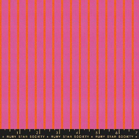 Apron Stripe in Lucky Bright Pink -- Warp Weft Ooh Lucky by Alexia Abegg for Ruby Star Society -- Moda Fabrics