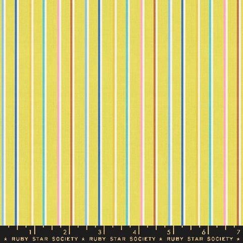 Sketch Stripe in Citron -- Warp Weft Ooh Lucky by Alexia Abegg for Ruby Star Society -- Moda Fabrics