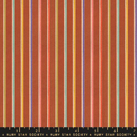 Sketch Stripe in Maple Flat -- Warp Weft Ooh Lucky by Alexia Abegg for Ruby Star Society -- Moda Fabrics