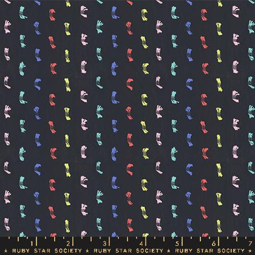 Flicker in Soft Black -- Warp Weft Ooh Lucky by Alexia Abegg for Ruby Star Society -- Moda Fabrics