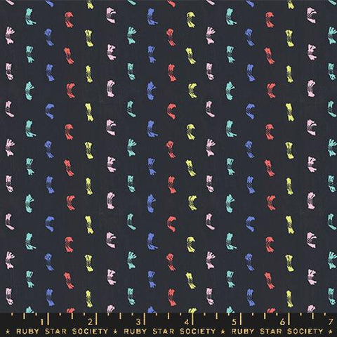 Flicker in Soft Black -- Warp Weft Ooh Lucky by Alexia Abegg for Ruby Star Society -- Moda Fabrics