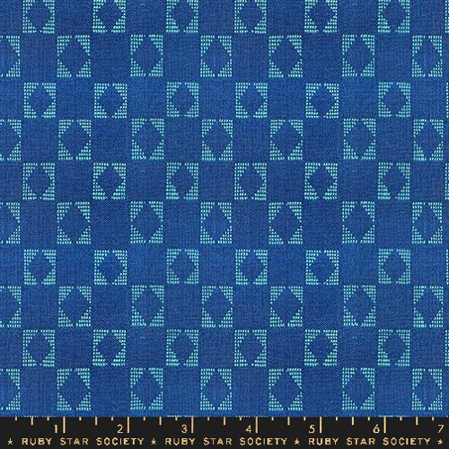 Star Wovens in Bluebell -- Warp Weft Ooh Lucky by Alexia Abegg for Ruby Star Society -- Moda Fabrics