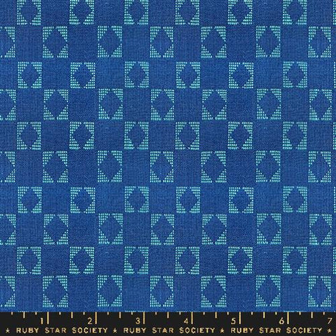 Star Wovens in Bluebell -- Warp Weft Ooh Lucky by Alexia Abegg for Ruby Star Society -- Moda Fabrics