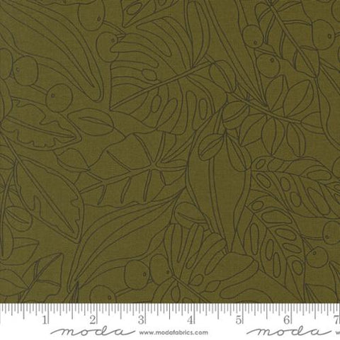 Greenery Florals Leaf in Monstera -  Botany by Alli K Designs -- Moda Fabrics