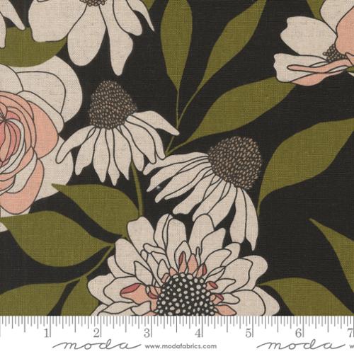 Mochi Linen in Ink Canvas -  Botany by Alli K Designs -- Moda Fabrics