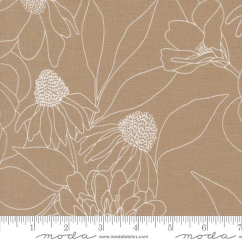 108" Wide Etched Floral in Earth -  Botany by Alli K Designs -- Moda Fabrics