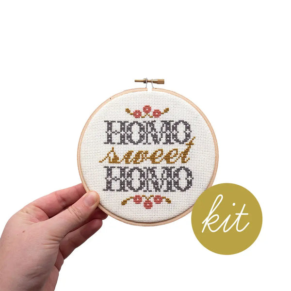 Homo Sweet Homo (Foyer) Embroidery Kit --- Junebug and Darlin