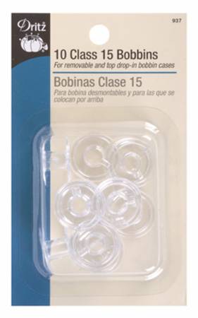 Bobbin Plastic Class 15 Bonus Pack 10ct. -- Dritz