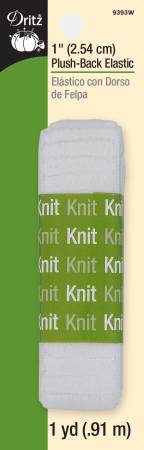 White Plush Back Elastic 1in-- Dritz