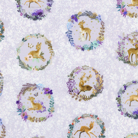 Deer Picture Frames in Lavender by Sanja Rescek from Deer Wilds -- Robert Kaufman Fabrics