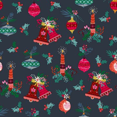 Candy Cane- Bells and Candies -- Candy Cane Christmas by Helen Black for Dashwood Studio