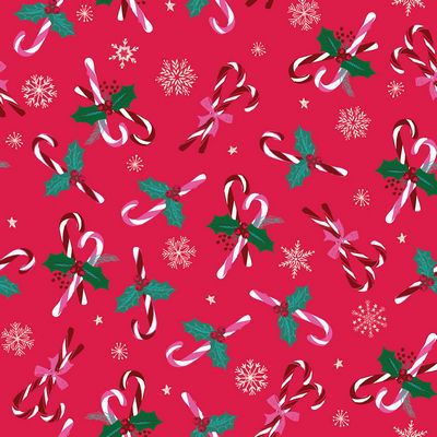 Candy Cane- Candy Cane and Snowflakes -- Candy Cane Christmas by Helen Black for Dashwood Studio