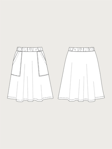 ELASTIC WAIST SKIRT mini PATTERN -- The Assembly Line Patterns