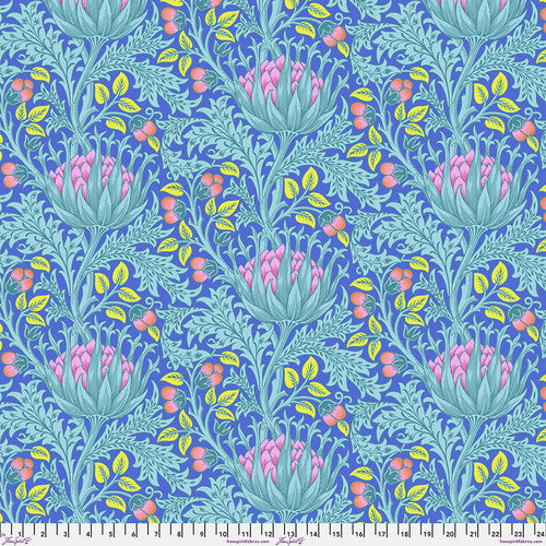 Artichoke - Blue || Kaffe x Morris & Co. -- Free Spirit Fabrics