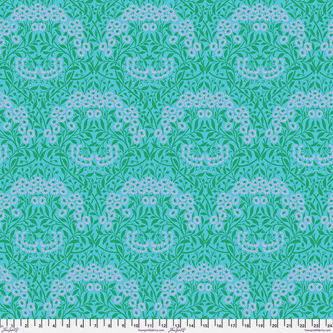 Michaelmas Daisy - Aqua || Kaffe x Morris & Co -- Free Spirit Fabrics