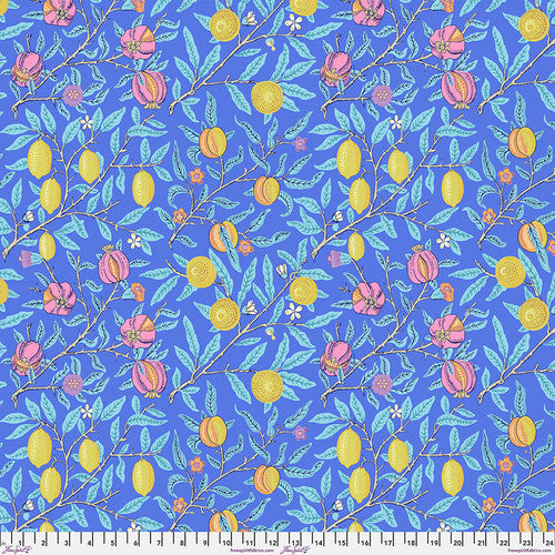 Fruit - Cobalt || Kaffe x Morris & Co. -- Free Spirit Fabrics