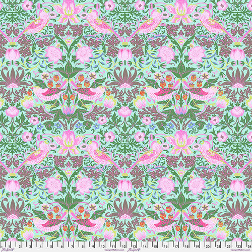 Strawberry Thief - Aqua || Kaffe x Morris & Co. -- Free Spirit Fabrics