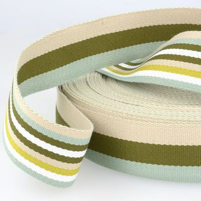 Double Sided Striped Strap, 40mm, Green-Multi -- Products from Abroad