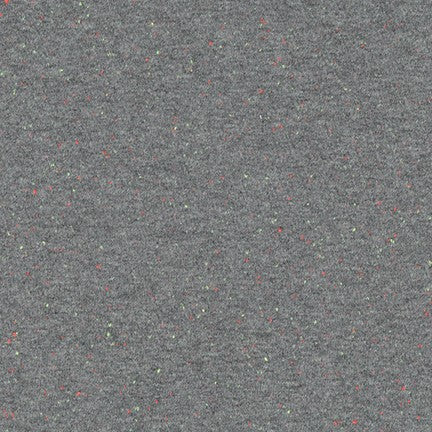 Grey Speckle Cotton Jersey -- Robert Kaufman Fabric